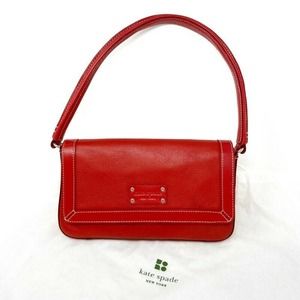 Kate Spade Shoulder Bag Red Flap Closure Small